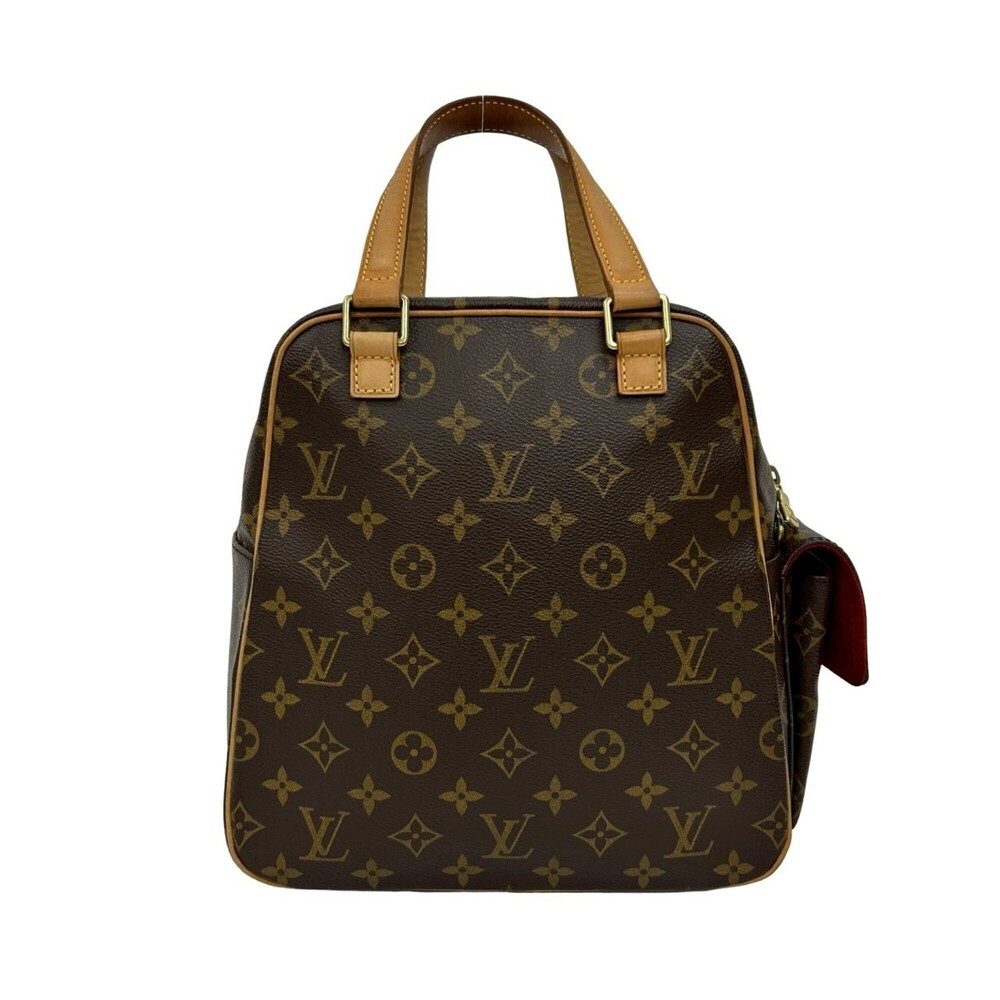 LOUIS VUITTON Authentic Vintage Brown Monogram Leather Boston Bag - Picture 3 of 10
